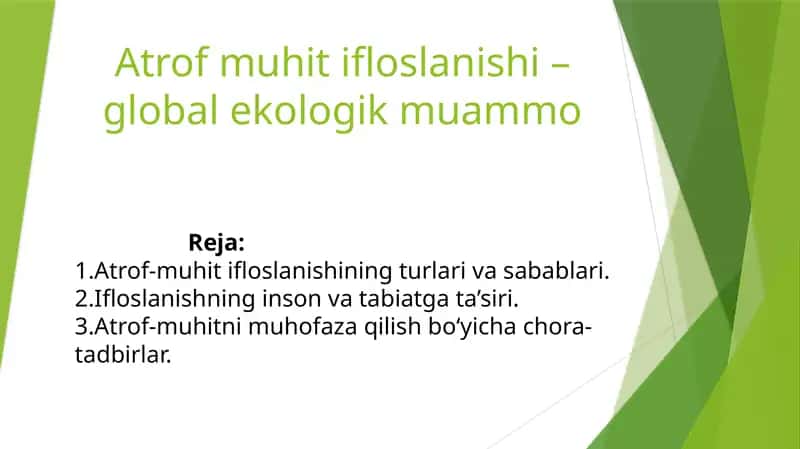 Atrof-muhitifloslanishi–globalekologikmuammo 1
