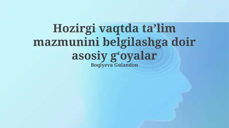 Global kompetensiyalar va XXI asr ko'nikmalari 1