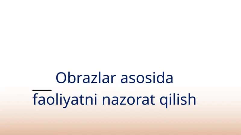 Obrazlar asosida faoliyatni nazorat qilish 1