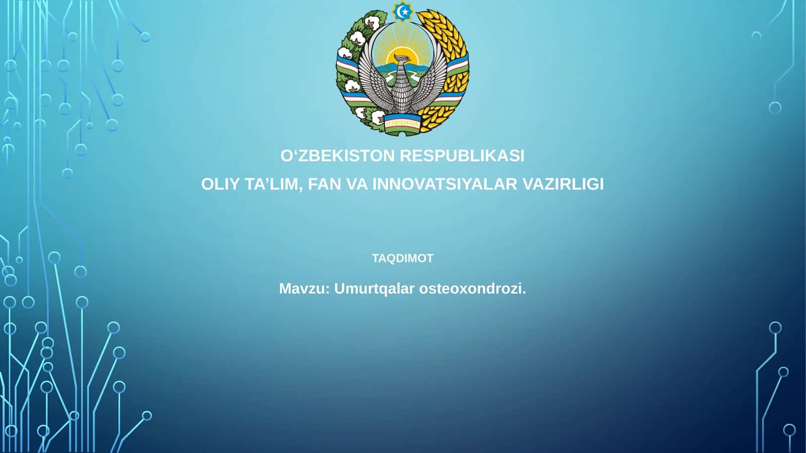 Umurtqalar osteoxondrozi 1