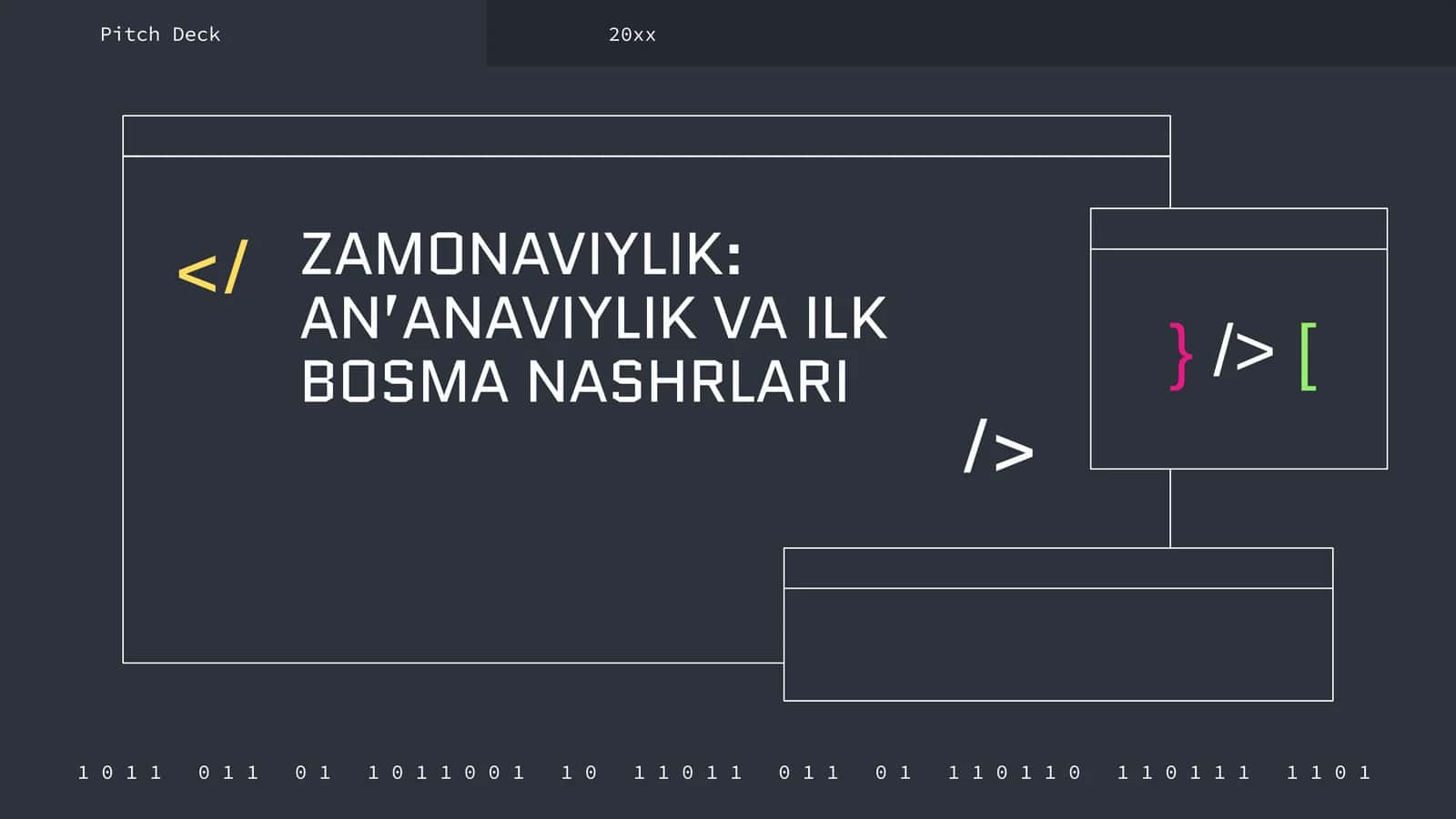 ZAMONAVIYLIK: AN’ANAVIYLIK VA ILK BOSMA NASHRLARI 1