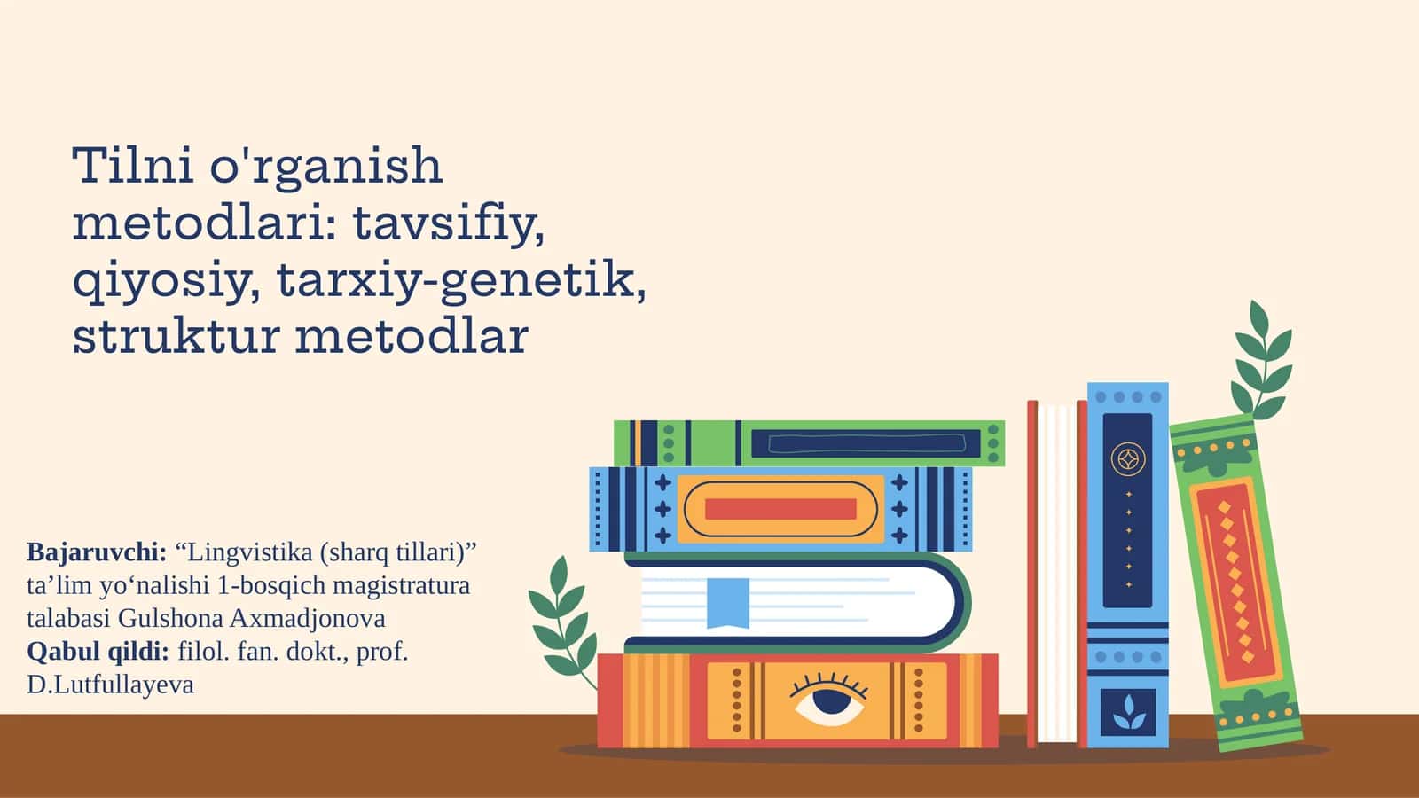 PPT Tilni o'rganish metodlari tavsifiy, qiyosiy, tarxiy-genetik, struktur metodlar 1