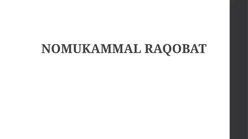 NOMUKAMMAL RAQOBAT 1