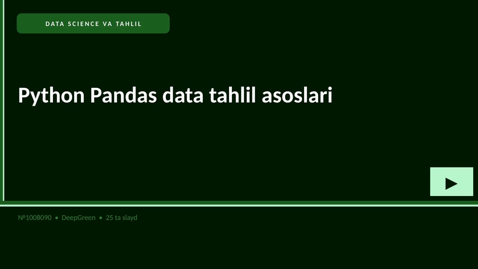 Python Pandas data tahlil asoslari 1