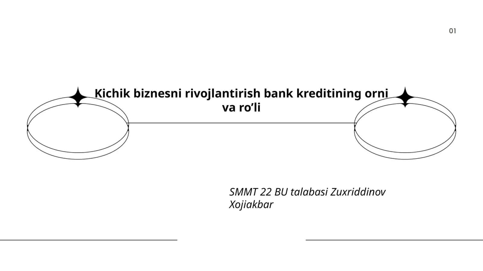 Kichik biznesni rivojlantirish bank kreditining orni va ro’li 1