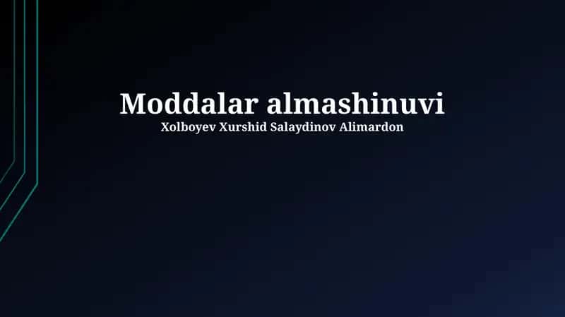 Sog'lom turmush tarzi va metabolizm 1