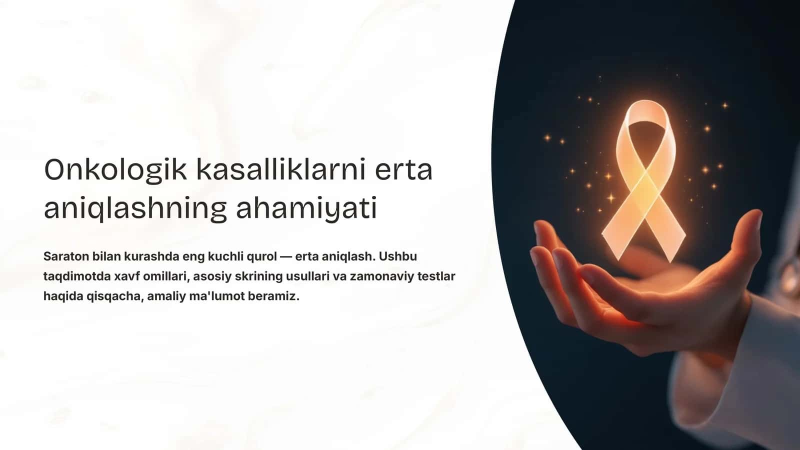 Onkologik kasalliklarni erta aniqlashning ahamiyati 1