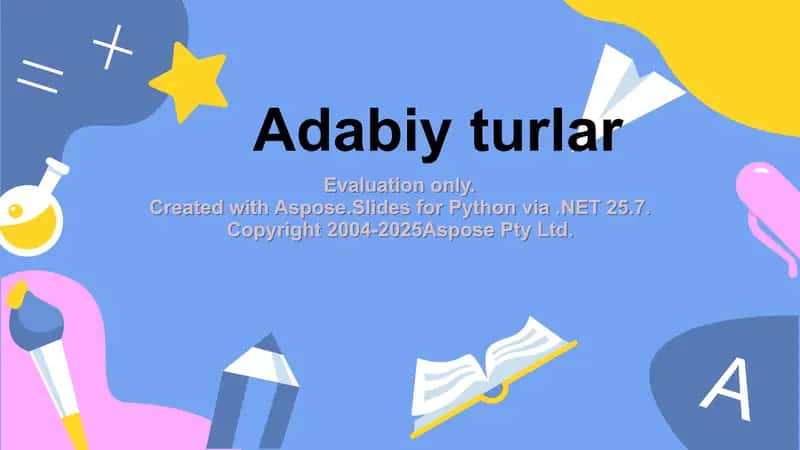 Adabiy turlar 1