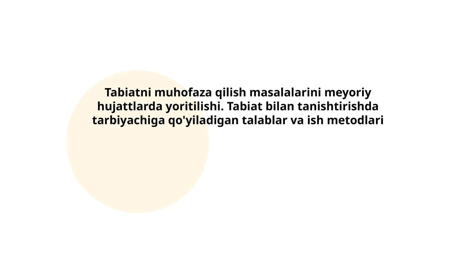 Tabiatni muhofaza qilish masalalarini meyoriy hujattlarda yoritilishi 1
