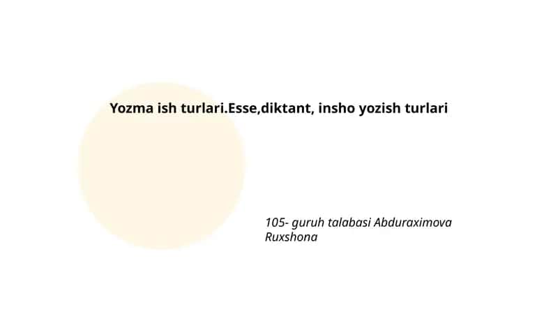 Esse turlari 1