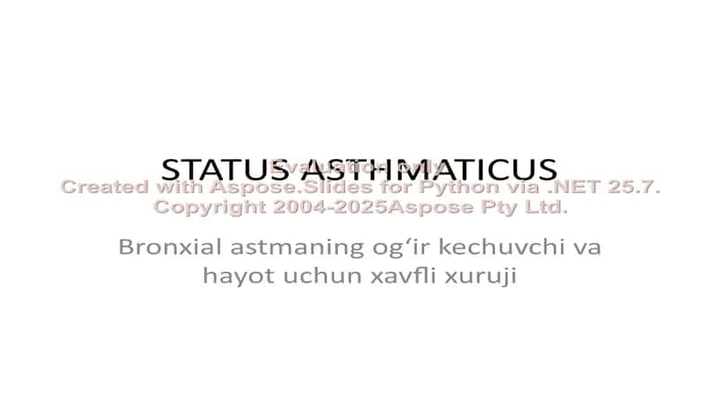 Status Asthmaticus 1