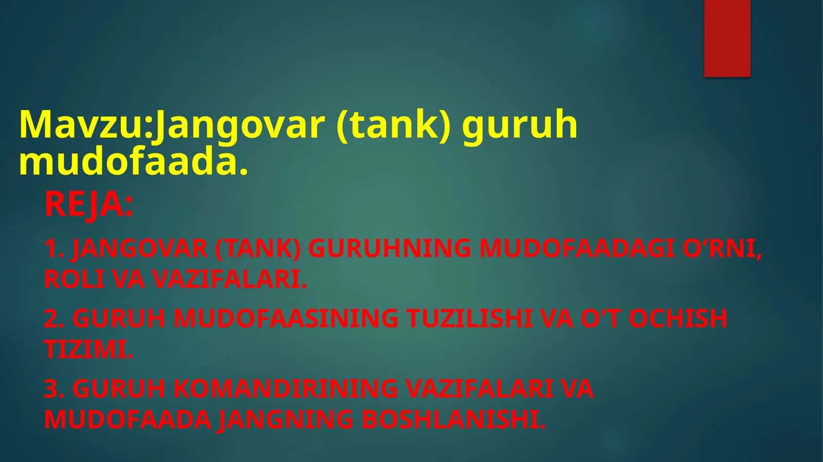 Jangovar (tank) guruhmudofaada 1