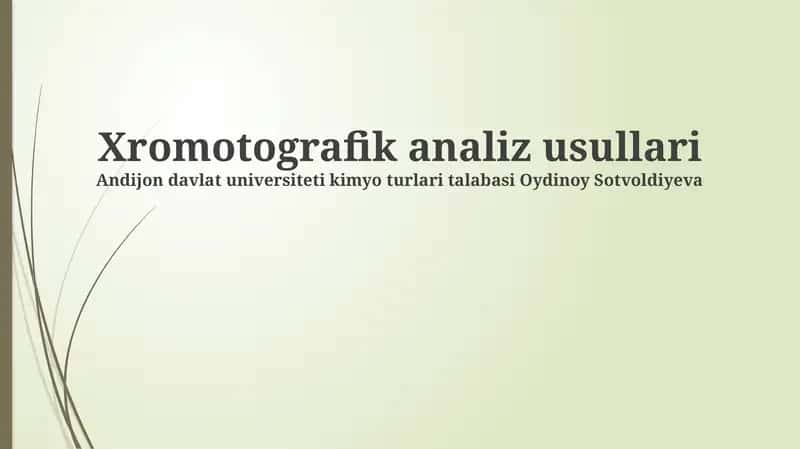 Xromotografik analiz usullari 1
