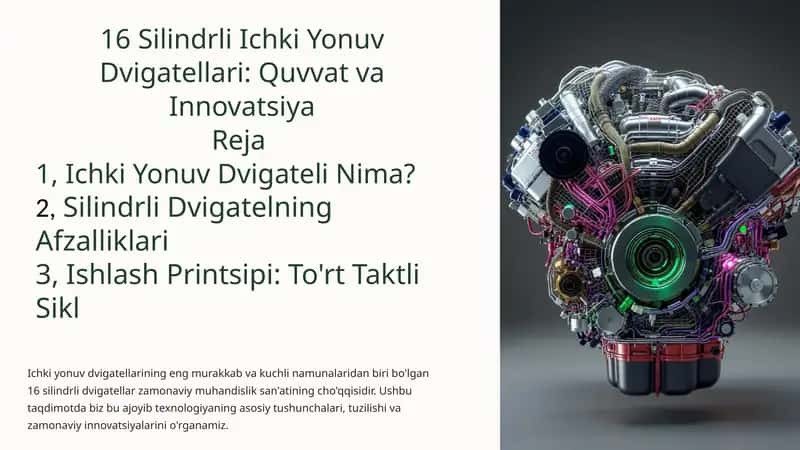 16 Silindrli Ichki Yonuv Dvigatellari 1