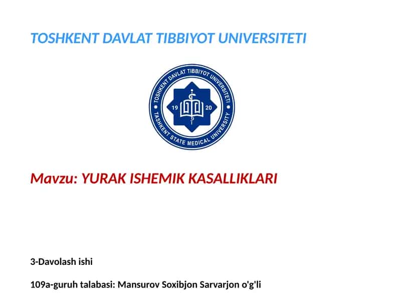 YURAK ISHEMIK KASALLIKLARI 1