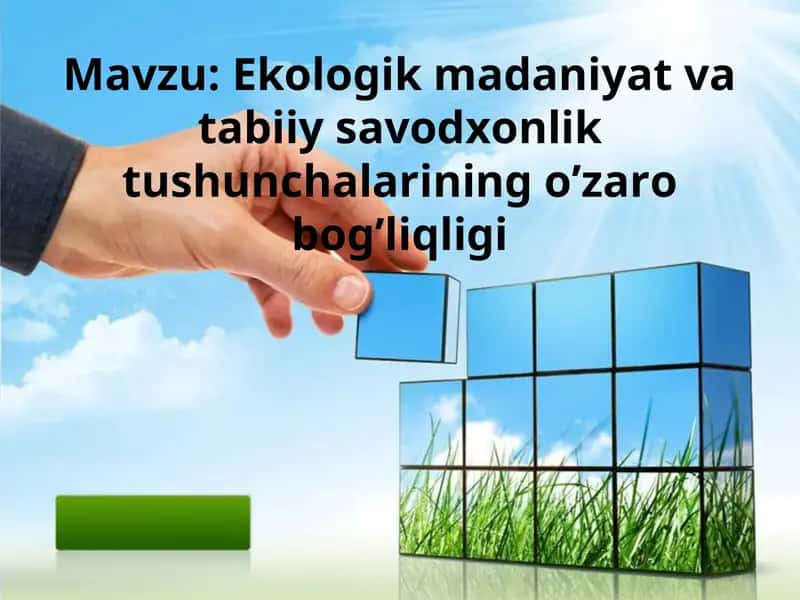 Ekologik madaniyat va tabiiy savodxonlik tushunchalarining o’zaro bog’liqligi 1