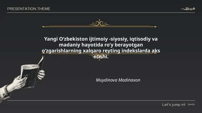 Yangi Oʻzbekiston siyosiy islohotlari va xalqaro reytinglarda oʻzgarishlar 1