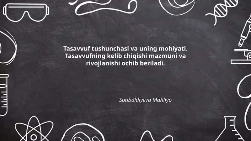 Tasavvuf tushunchasi va uning mohiyati 1