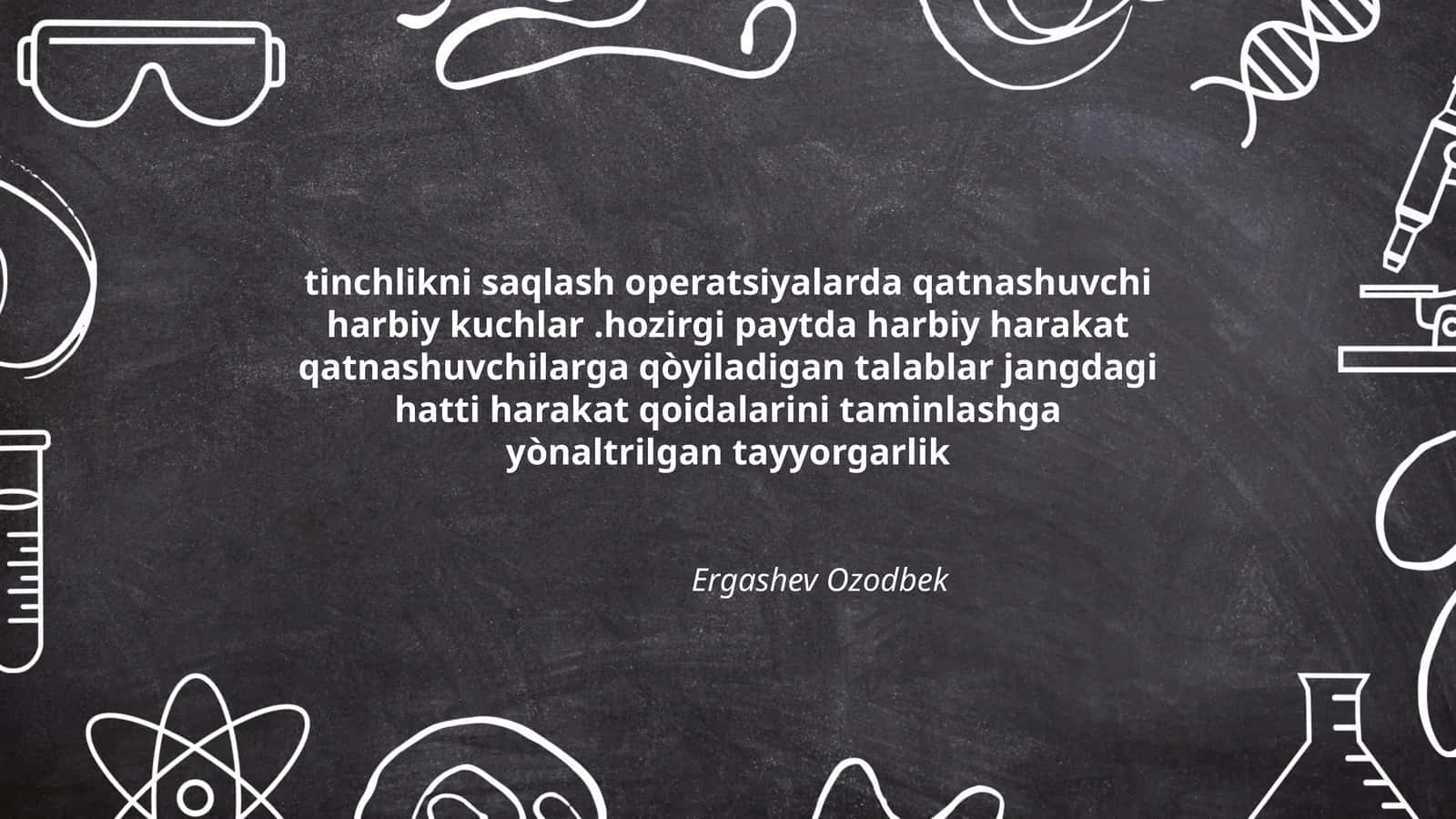 Harbiy qushchilarning tayyorgarligi 1