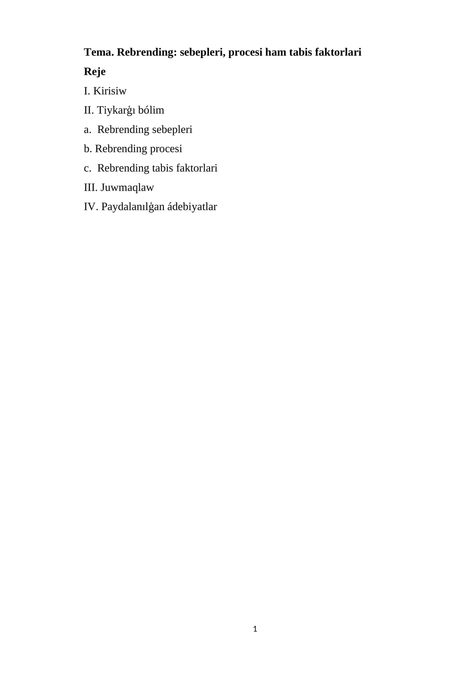 Rebrending: sebepleri, procesi ham tabis faktorlari 1