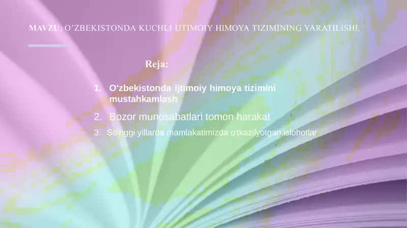 OʼZBEKISTONDA KUCHLI IJTIMOIY HIMOYA TIZIMINING YARATILISHI.​ 1