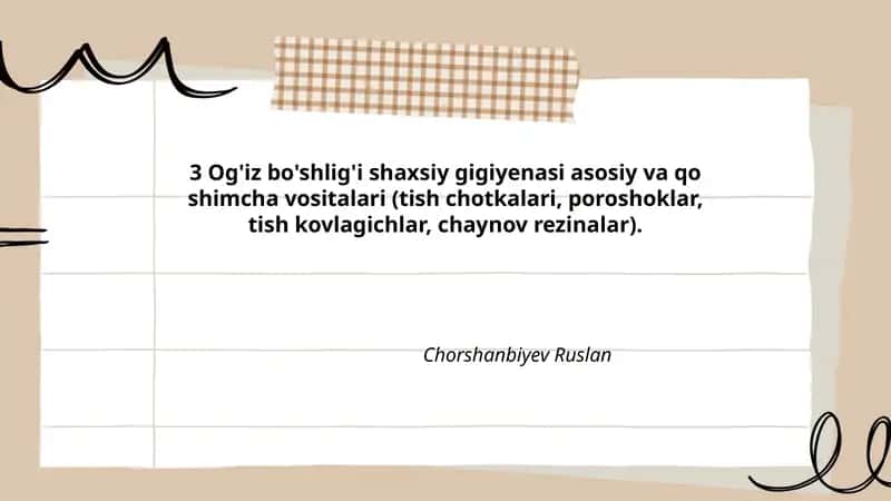 3 Og'iz bo'shlig'i shaxsiy gigiyenasi asosiy va qo shimcha vositalari 1