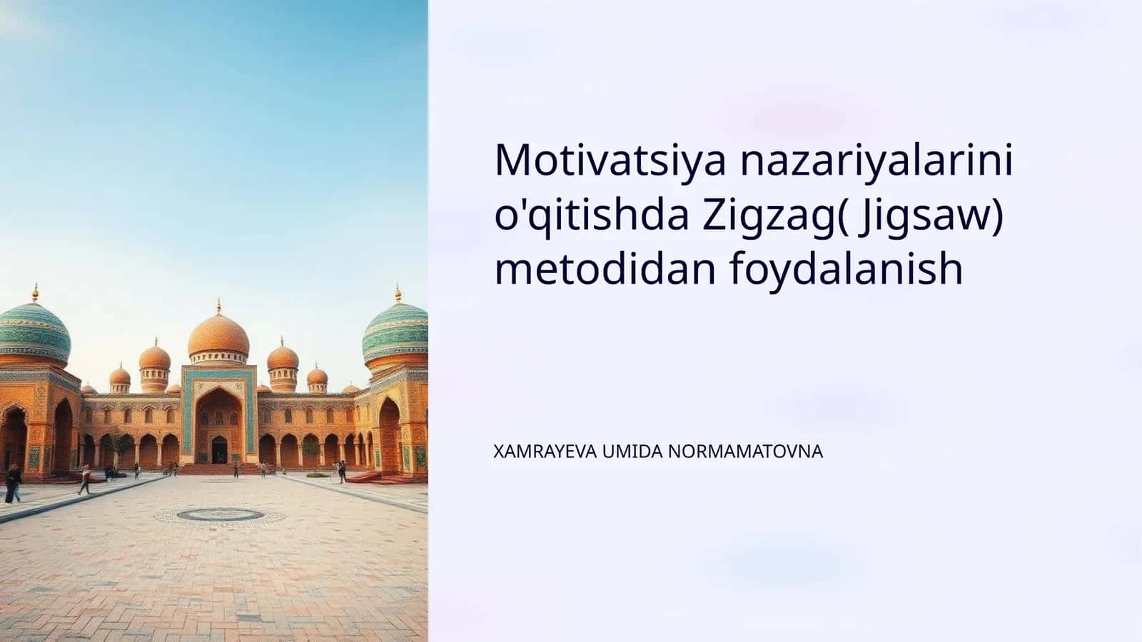 Zigzag (Jigsaw) metodidan foydalanish 1