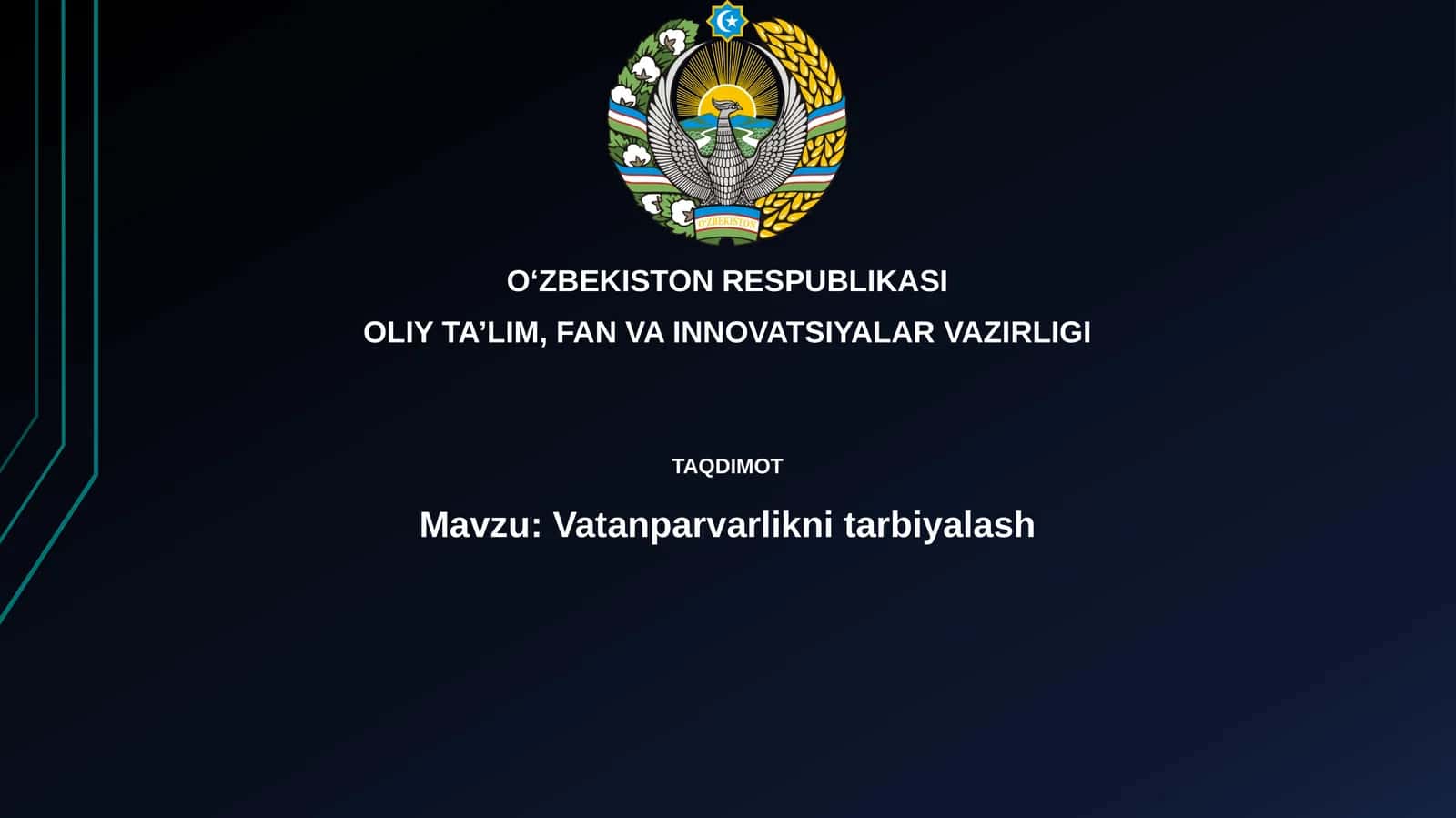 Vatanparvarlikni tarbiyalash 1