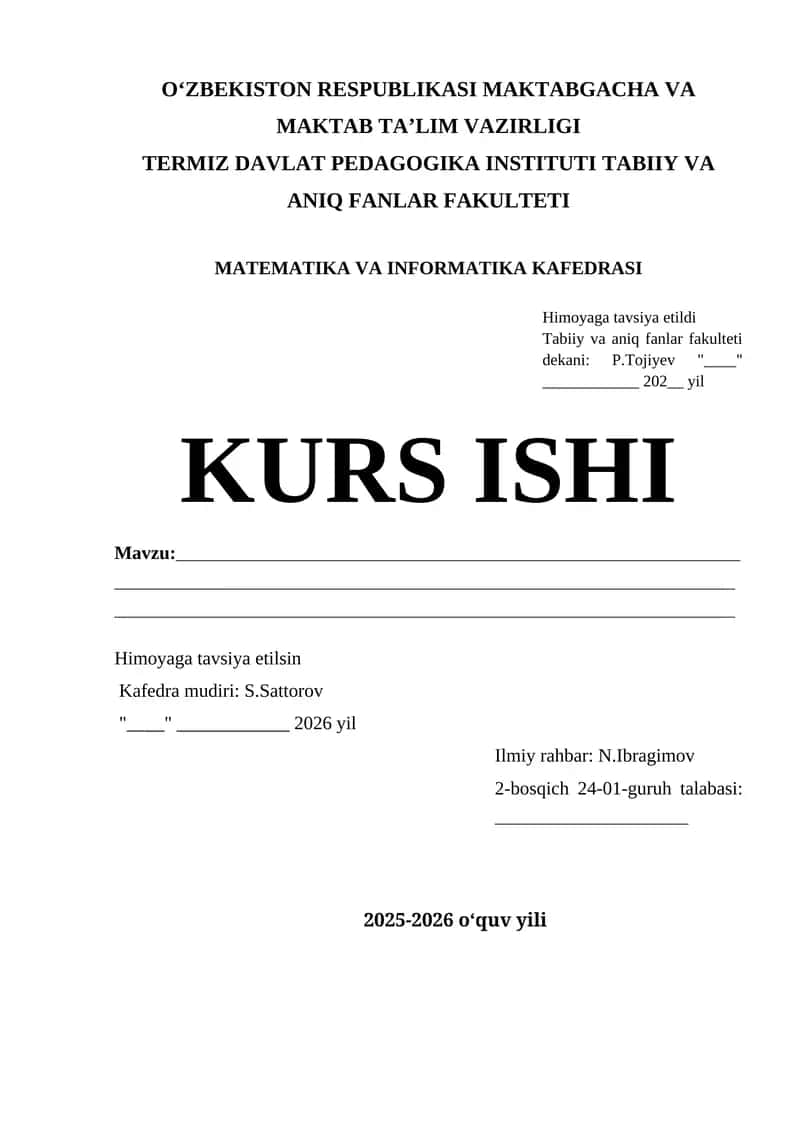Ko‘p o‘zgaruvchili funksiyaning aniqlanish sohasini topishga doir misollar. Ko‘p o‘zgaruvchili funksiyaning (karrali) va takroriy limitlarini hisoblash 1