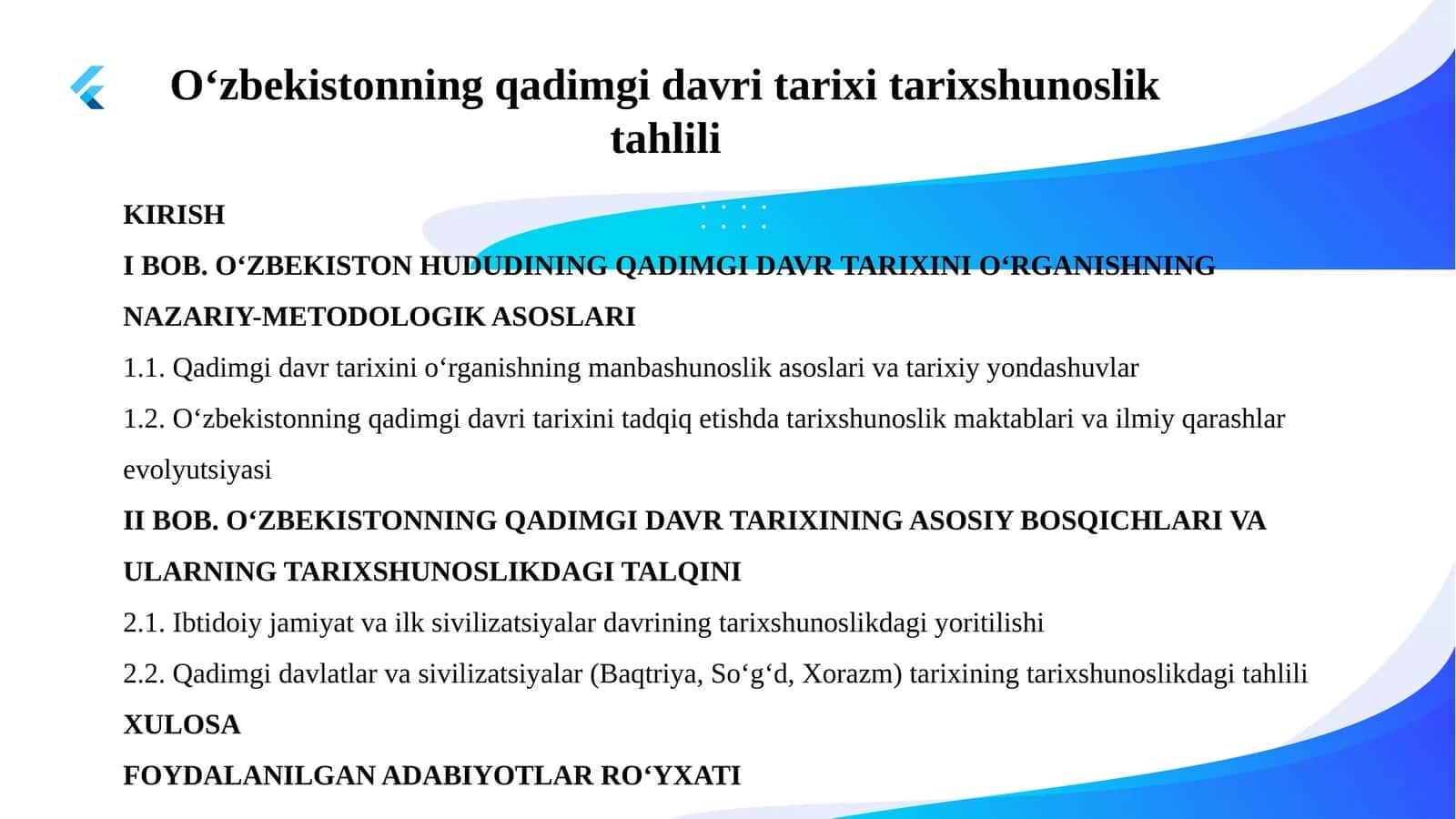 Oʻzbekistonning qadimgi davri tarixi tarixshunosliktahlili 1