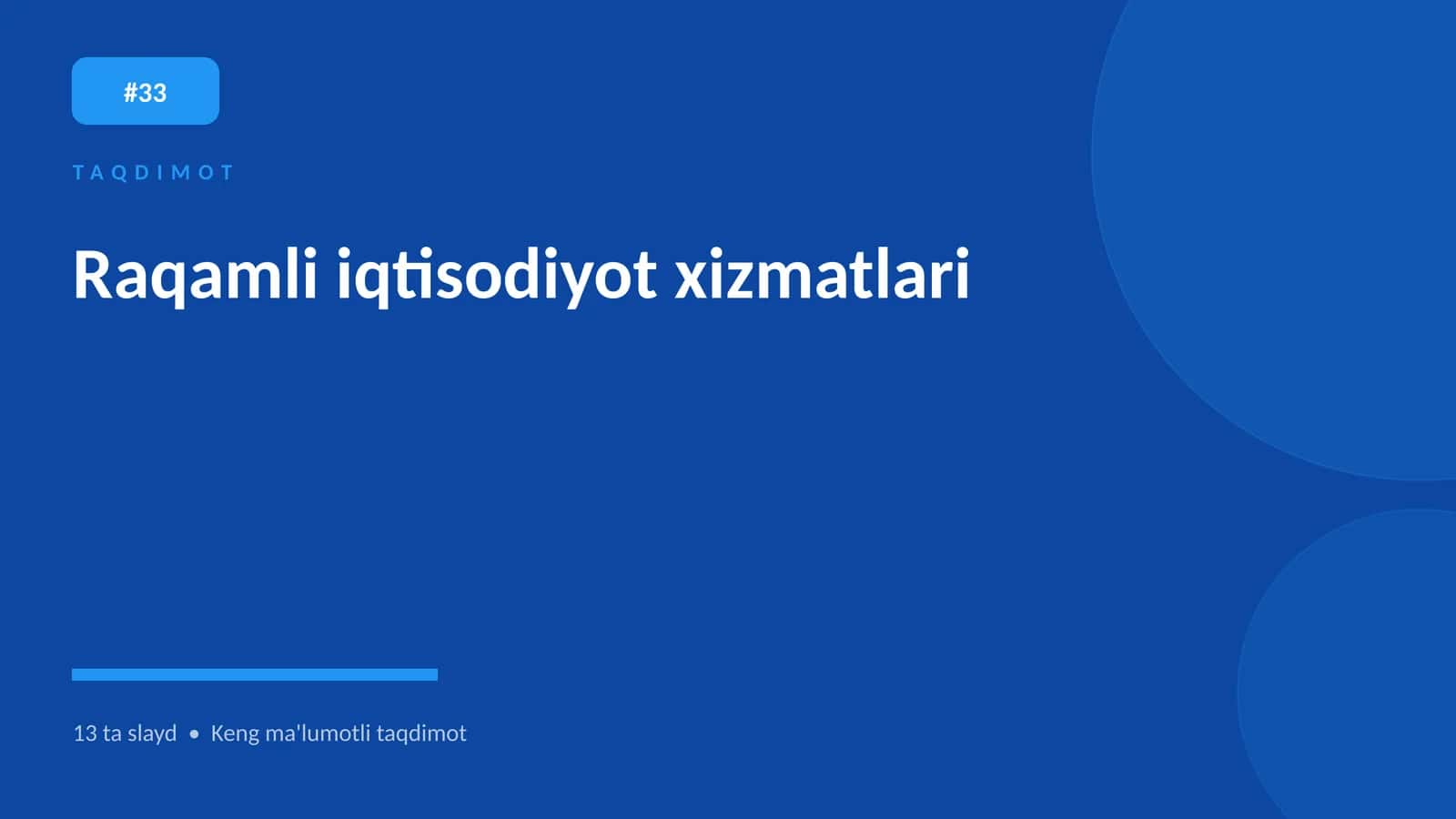 Raqamli iqtisodiyot xizmatlari 1