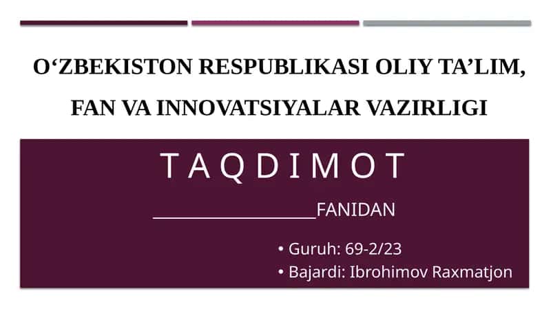 Moliyaviy barqarorlik haqida 1
