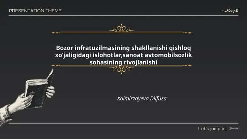 Bozor infratuzilmasining shakllanishi qishloq xoʻjaligidagi islohotlar 1