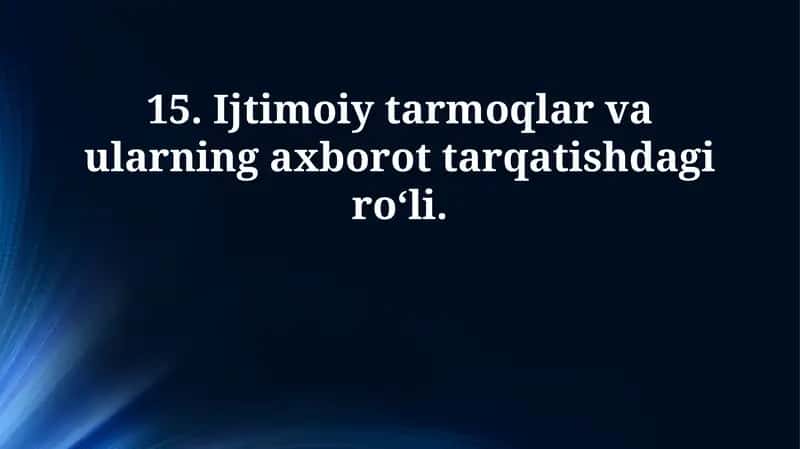 Ijtimoiy tarmoqlar va ularning axborot tarqatishdagi roʻli 1