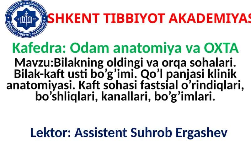 TOSHKENT TIBBIYOT AKADEMIYASI 1