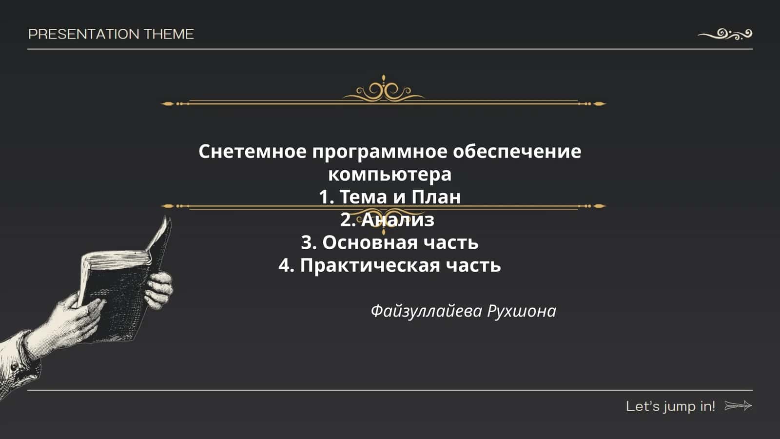 Снетемное программное обеспечение компьютера 1