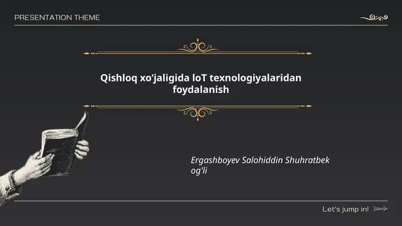 LoT texnologiyalarining qishloq xo‘jaligida qo‘llanilishi. 1