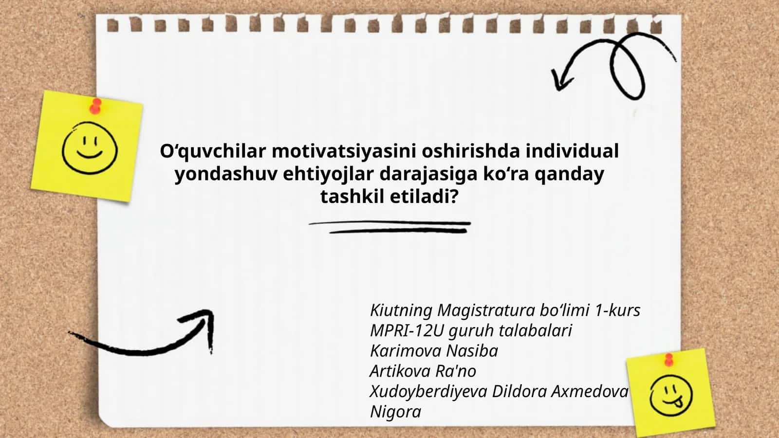 O‘quvchilar motivatsiyasini oshirishda individual yondashuv ehtiyojlar darajasiga ko‘ra qanday tashkil etiladi? 1