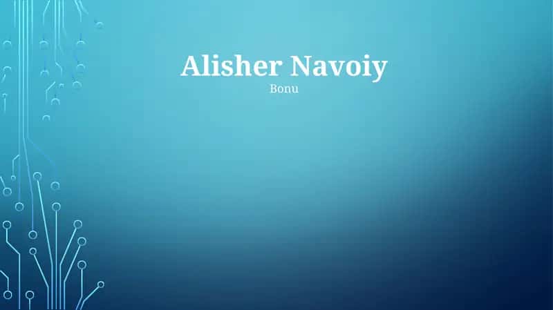 Alisher Navoiy 1