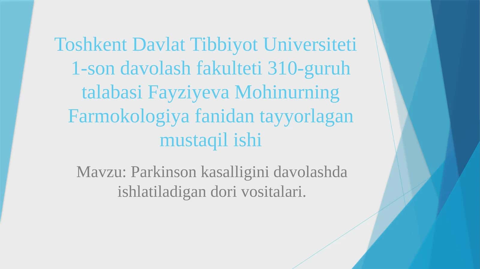 Parkinson Kasalligi Haqida Umumiy Ma'lumot 1