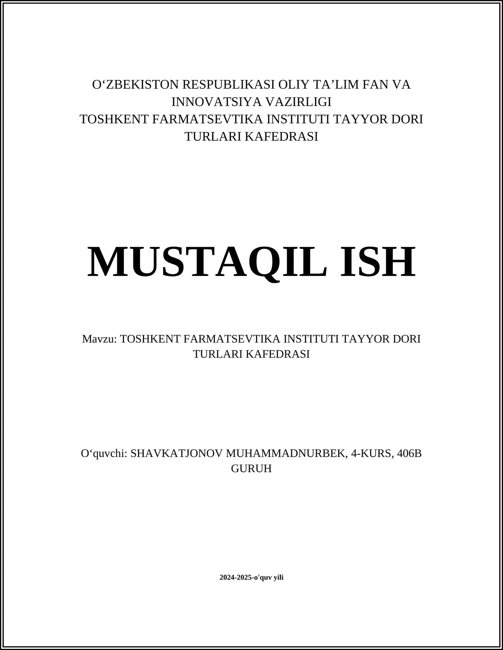 Dori turlari tasnifi 1