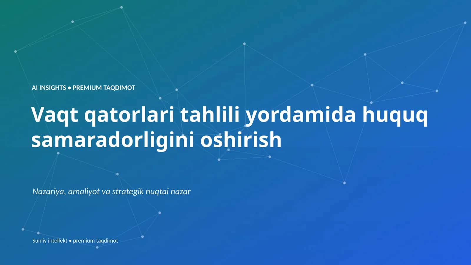 Vaqt qatorlari tahlili yordamida huquq samaradorligini oshirish 1
