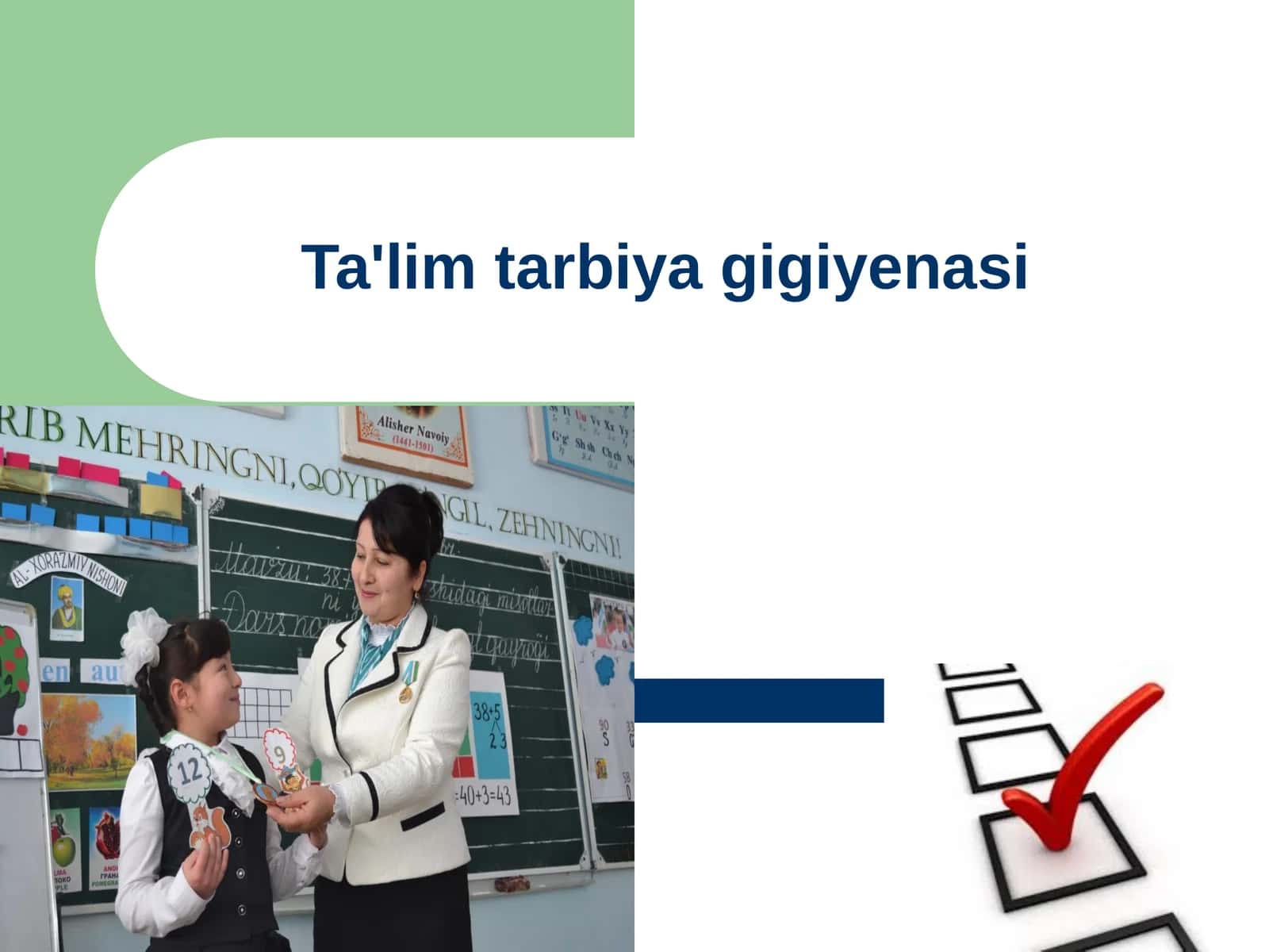 Ta'lim tarbiya gigiyenasi 1