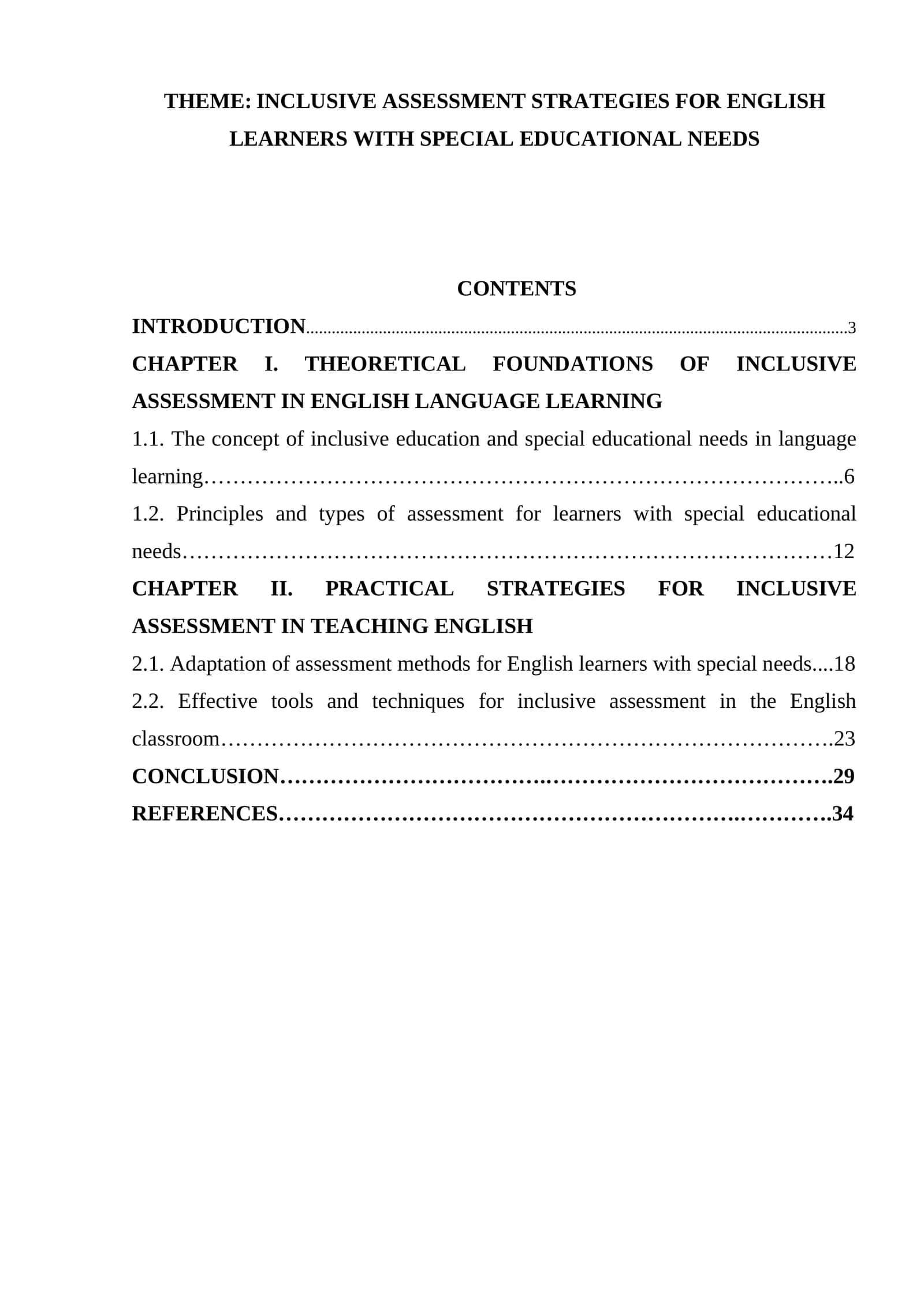 INCLUSIVE ASSESSMENT STRATEGIES FOR ENGLISH LEARNERS WITH SPECIAL EDUCATIONAL NEEDS 1