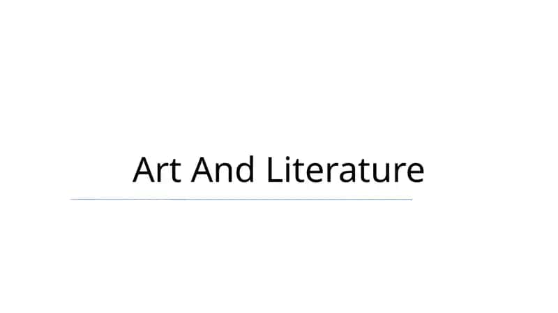The Interplay of Art and Literature 1