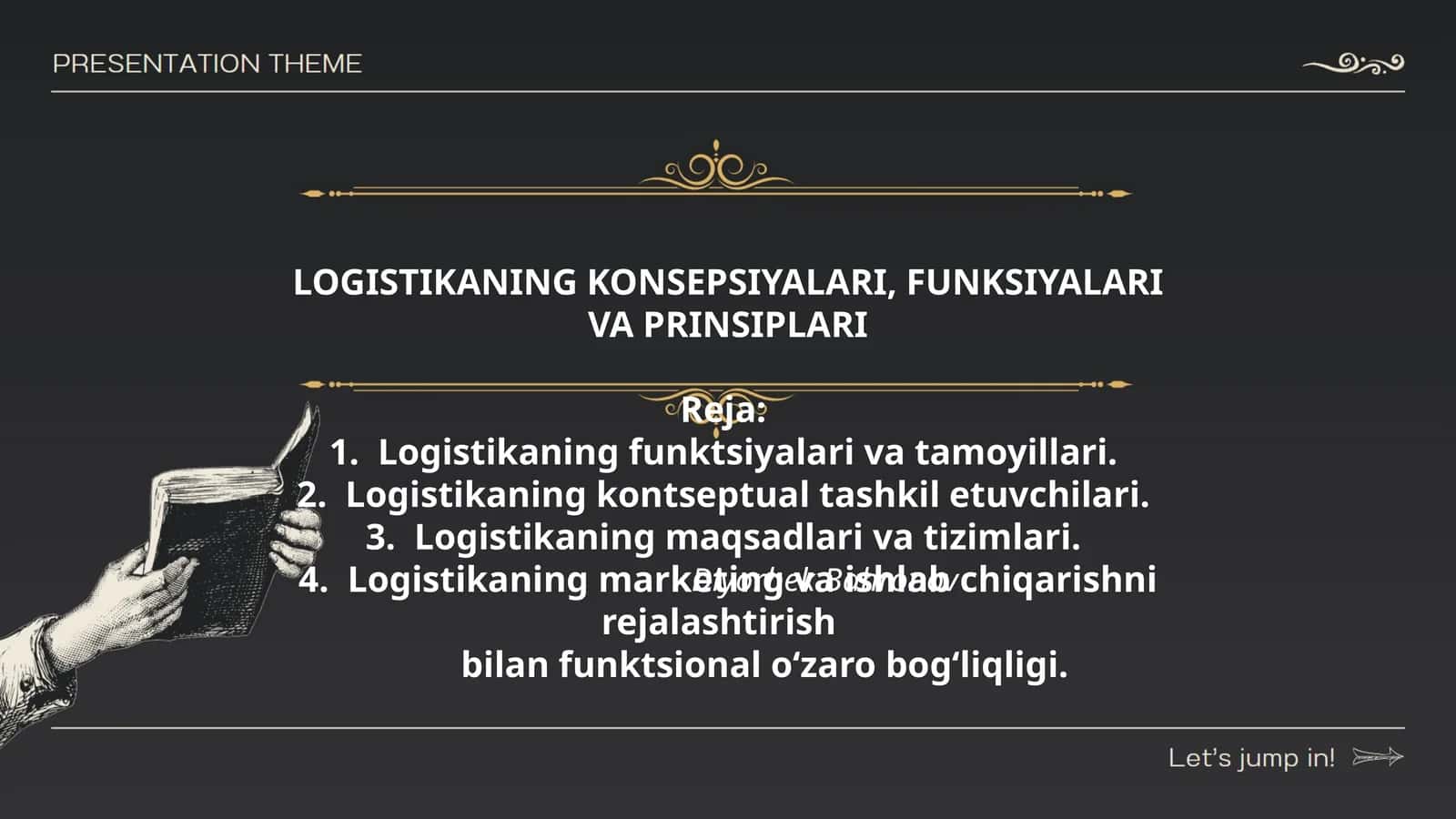 LOGISTIKANING KONSEPSIYALARI, FUNKSIYALARI VA PRINSIPLARI 1