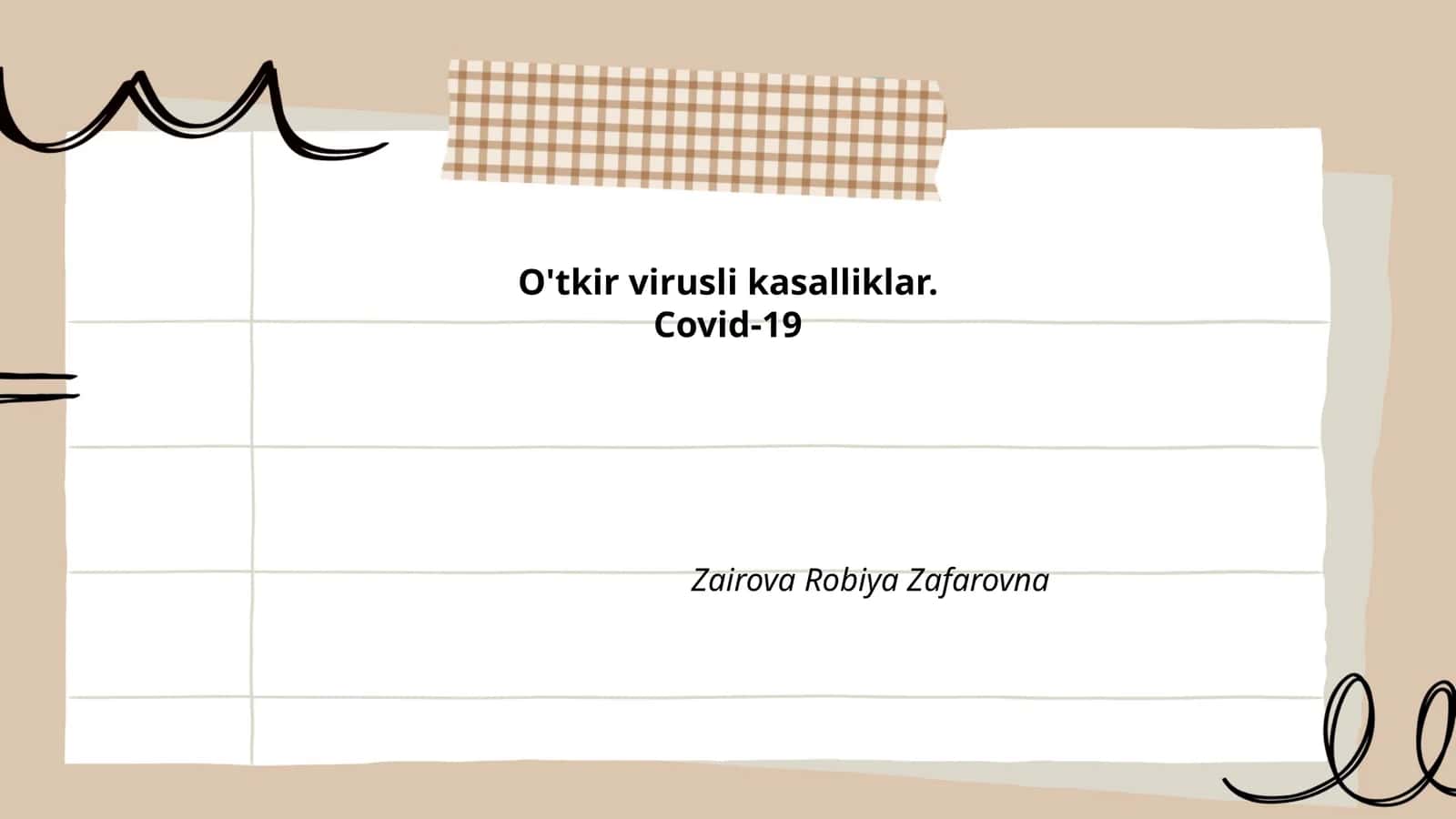 O'tkir virusli kasalliklar.Covid-19 1