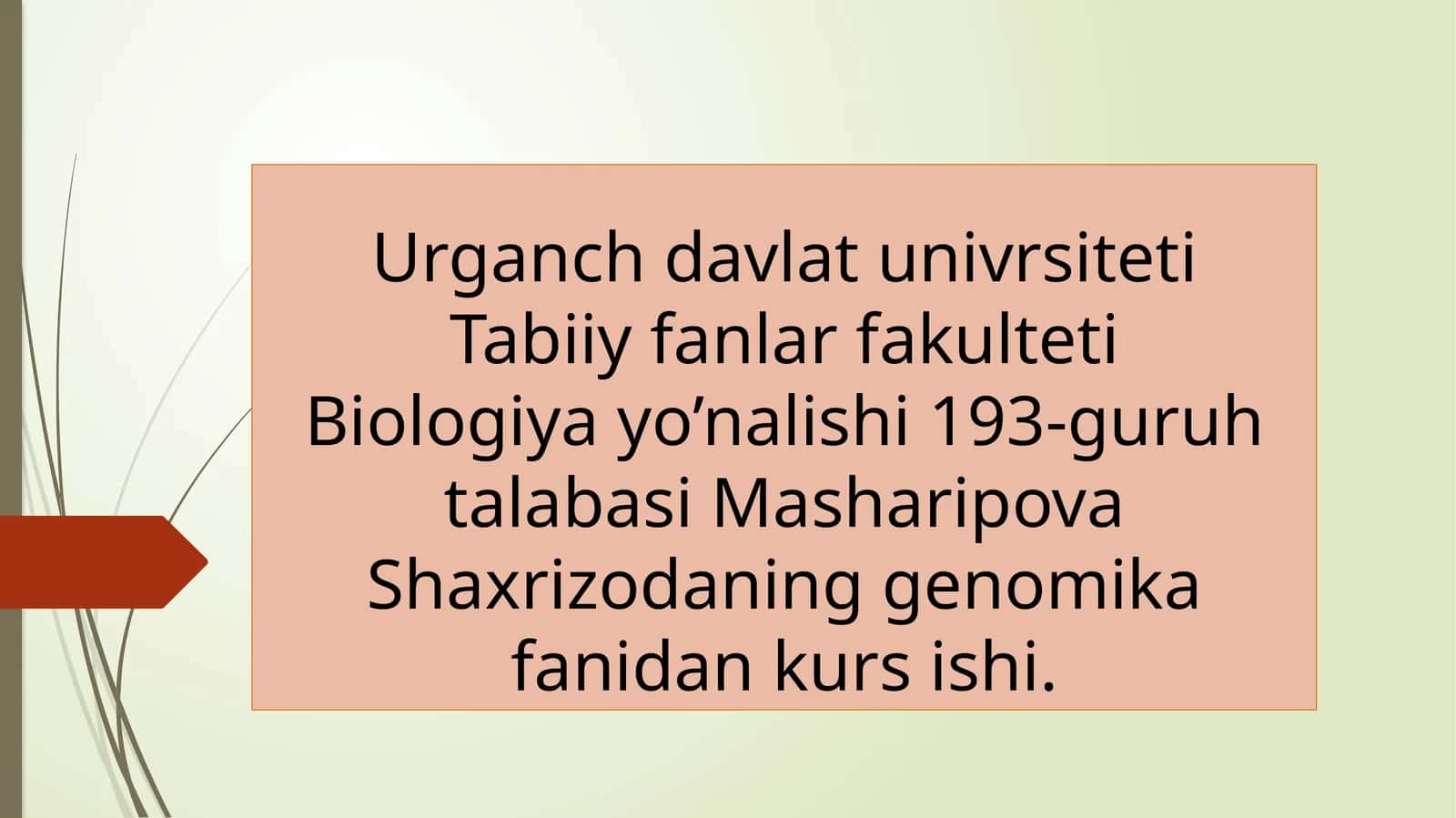Genomning RNK darajasi 1