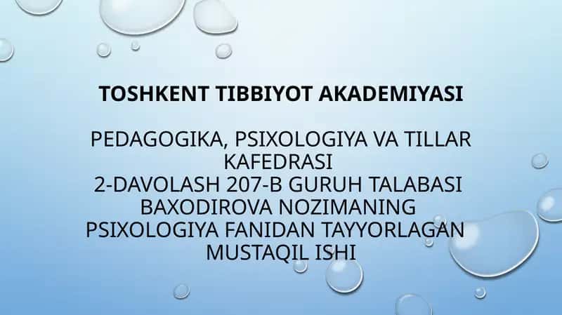 Psixologik kasalliklar 1