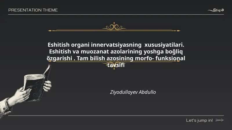 Eshitish organi innervatsiyasning xususiyatilari 1